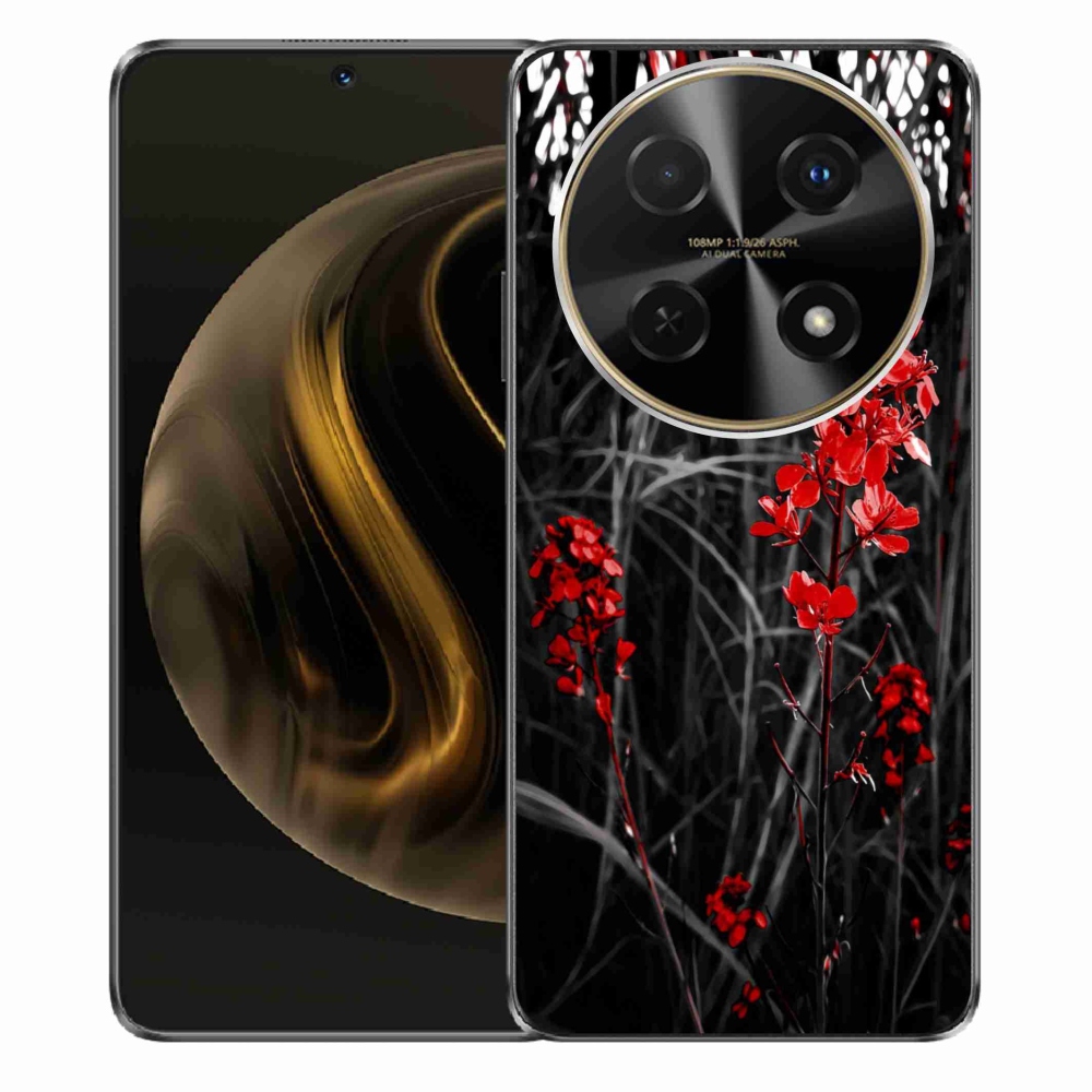 Gél borítás mmCase a Huawei Nova 12i - piros növényen
