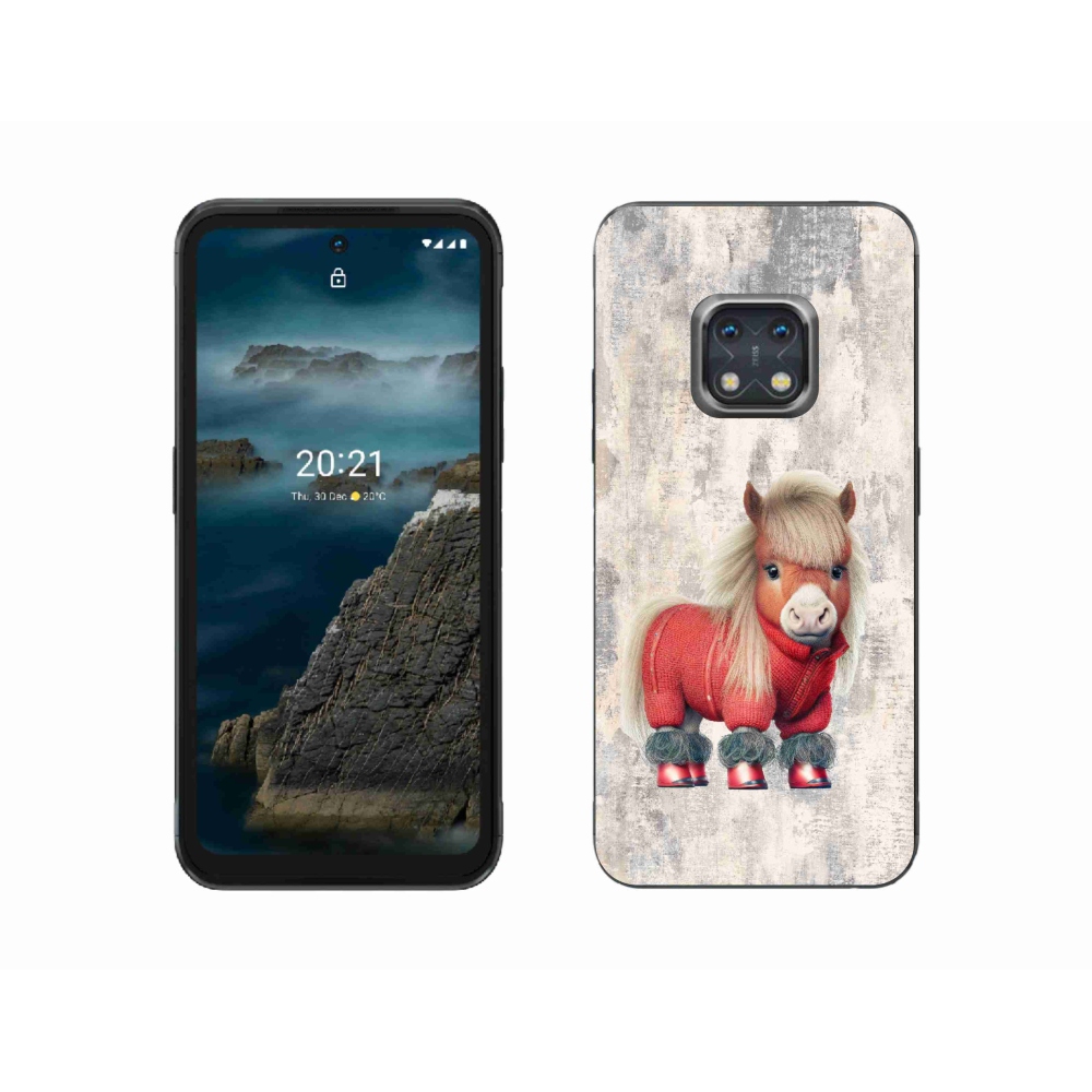 Zselés borítás mmCase a Nokia XR20 készülékhez - póni pulóverben