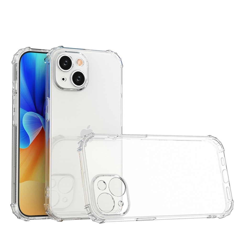 Átlátszó zselés tok megerősített sarkokkal iPhone 15 készülékhez - átlátszó