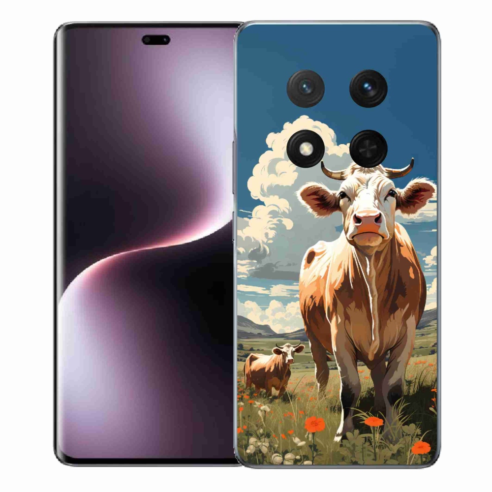 Zselés borítás mmCase a Honor Magic 7 Lite 5G számára - tehenek a réten