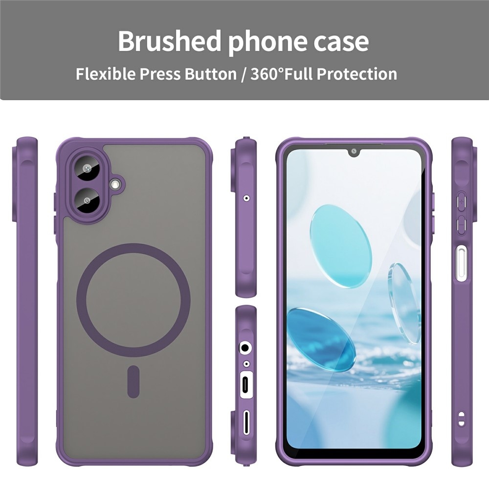 Matt zselés tok MagSafe tok a Samsung Galaxy A07 4G készülékre - lila