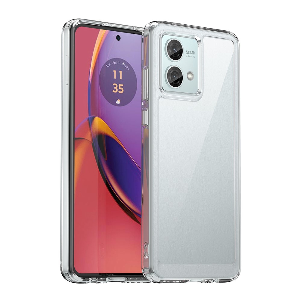 Zselés tok kemény hátlappal Motorola Moto G84 5G - átlátszó
