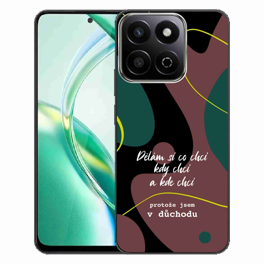 Gél borító mmCase a Honor 200 Smart 5G készülékhez - vicces szöveg 10 fekete háttér