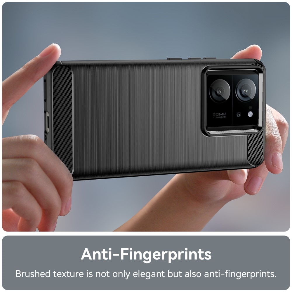 Szénálló zselés tok Xiaomi 13T/13T Pro készülékhez - fekete