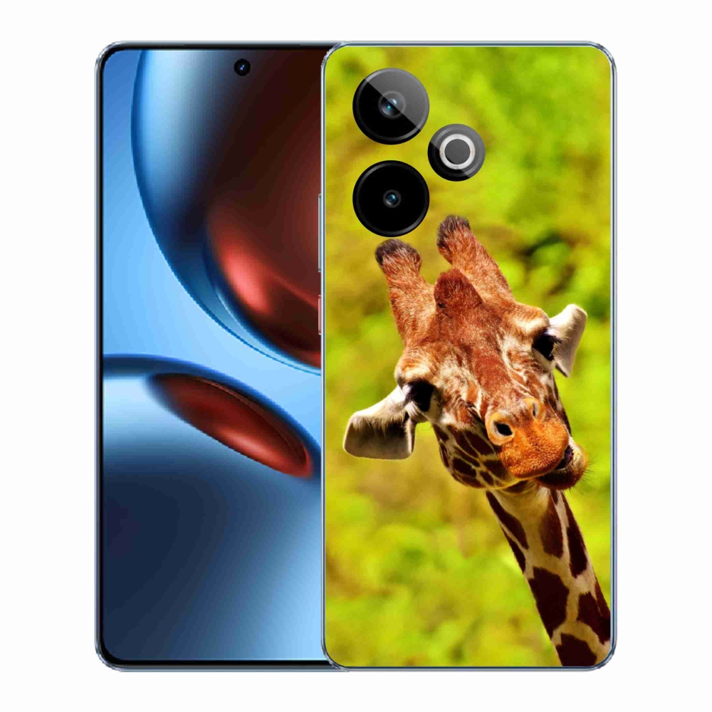 Rugalmas zselés tok mmCase képpel a Realme GT 7 5G/GT 7T 5G - zsiráf számára