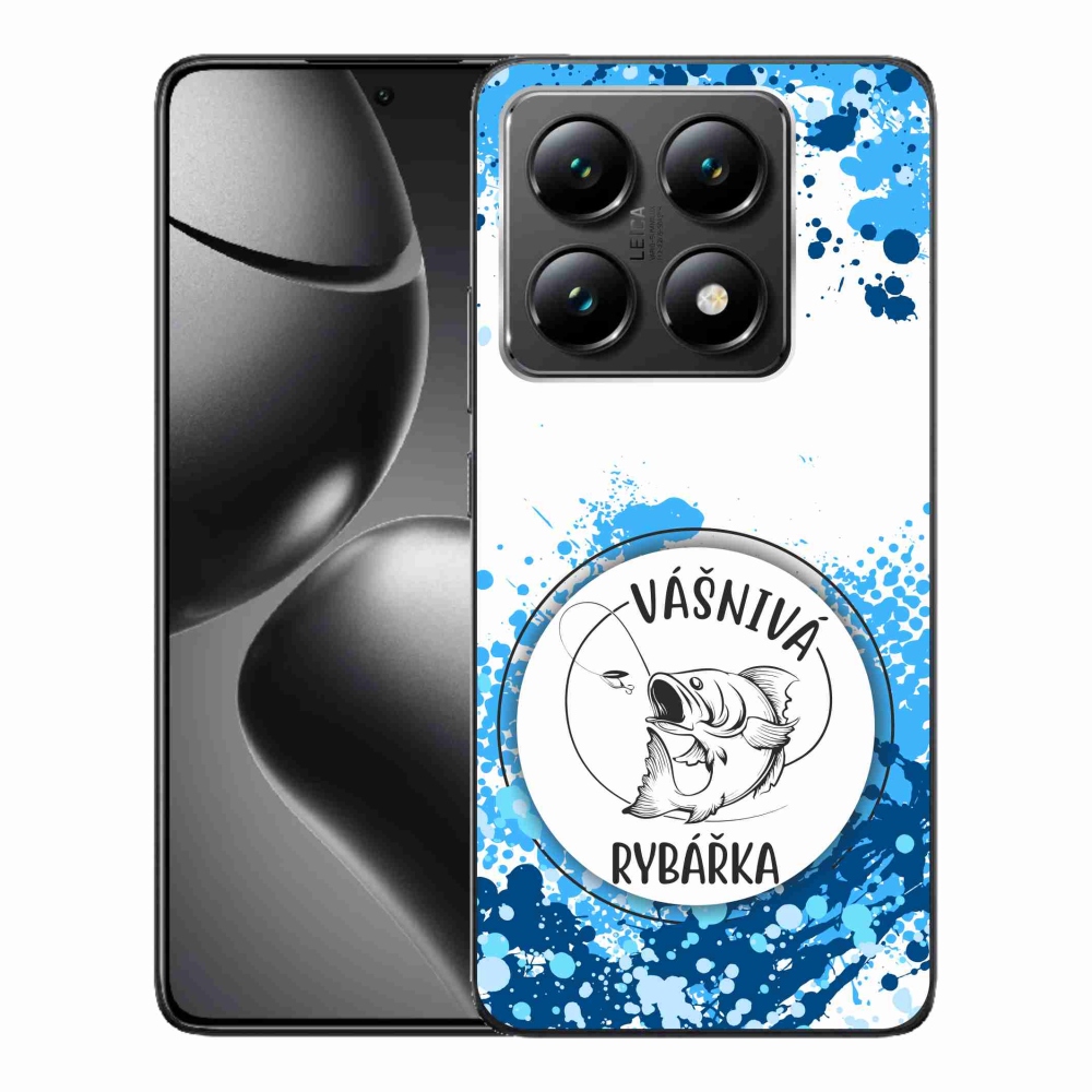 Gél borító mmCase a Xiaomi 14T-hez - szenvedélyes halász fehér háttérrel