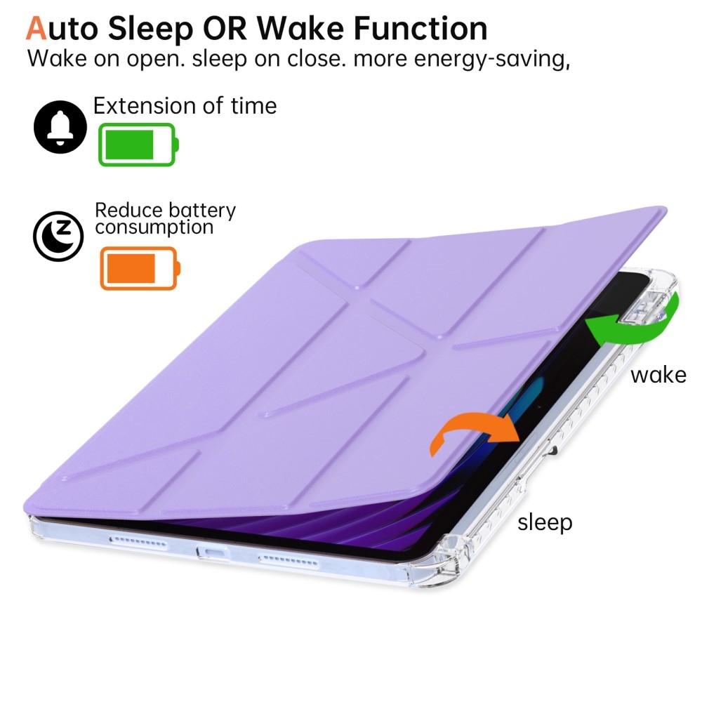 Origami intelligens pozicionáló tok Xiaomi Pad 7/7 Pro tablethez - világos lila