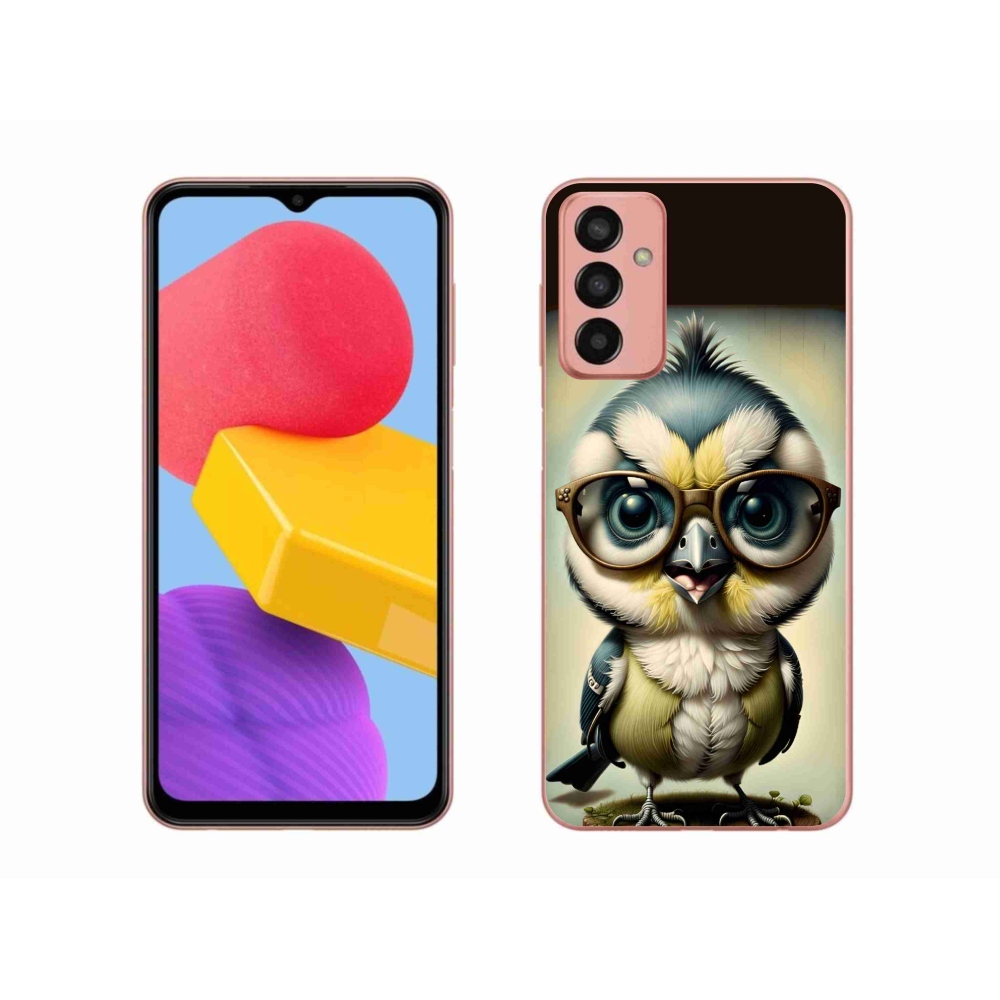 Zselés borítás mmCase Samsung Galaxy M13 - kölyök szemüveggel