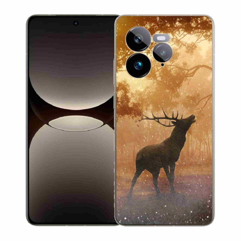 Zselés borítás mmCase a Realme GT 7 Pro 5G számára - szarvas a szarvasbőgésben