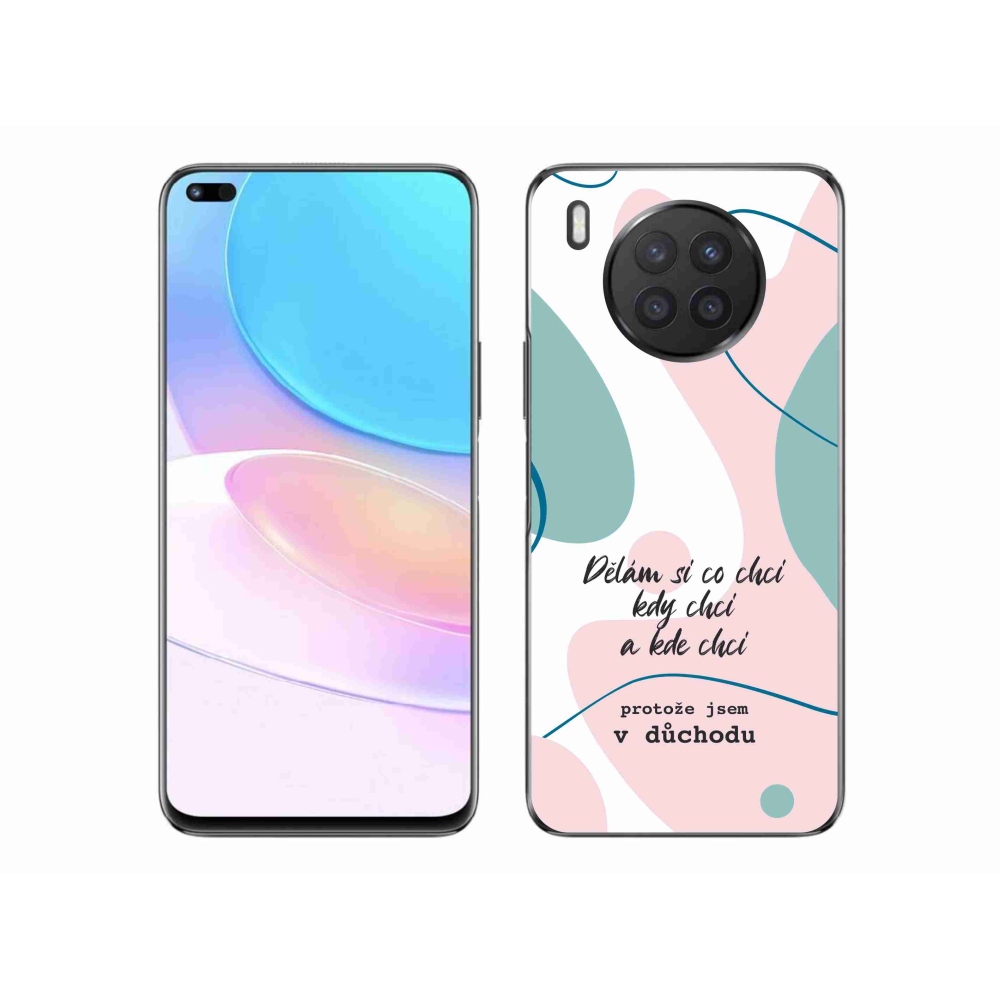 Gél borító mmCase a Huawei Nova 8i készülékhez - vicces szöveg 10 fehér háttérrel