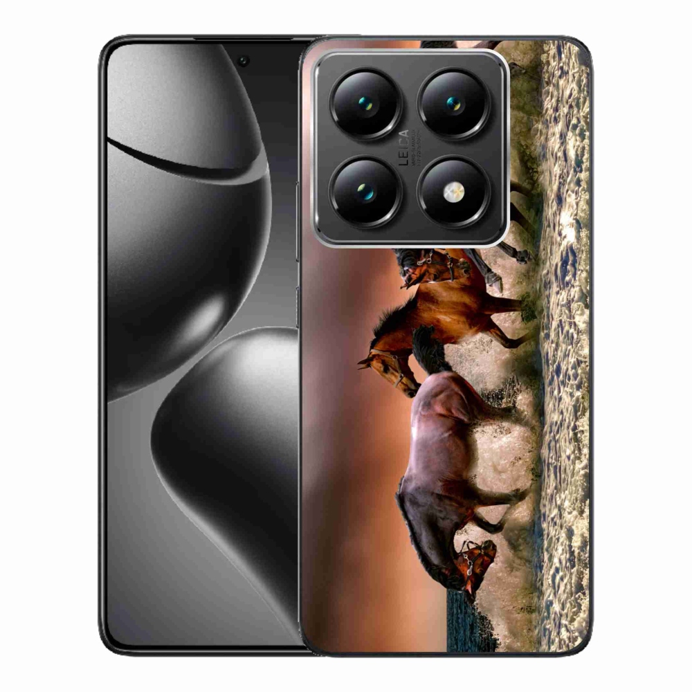 Gél borítás mmCase a Xiaomi 14T Pro számára - lovak 1
