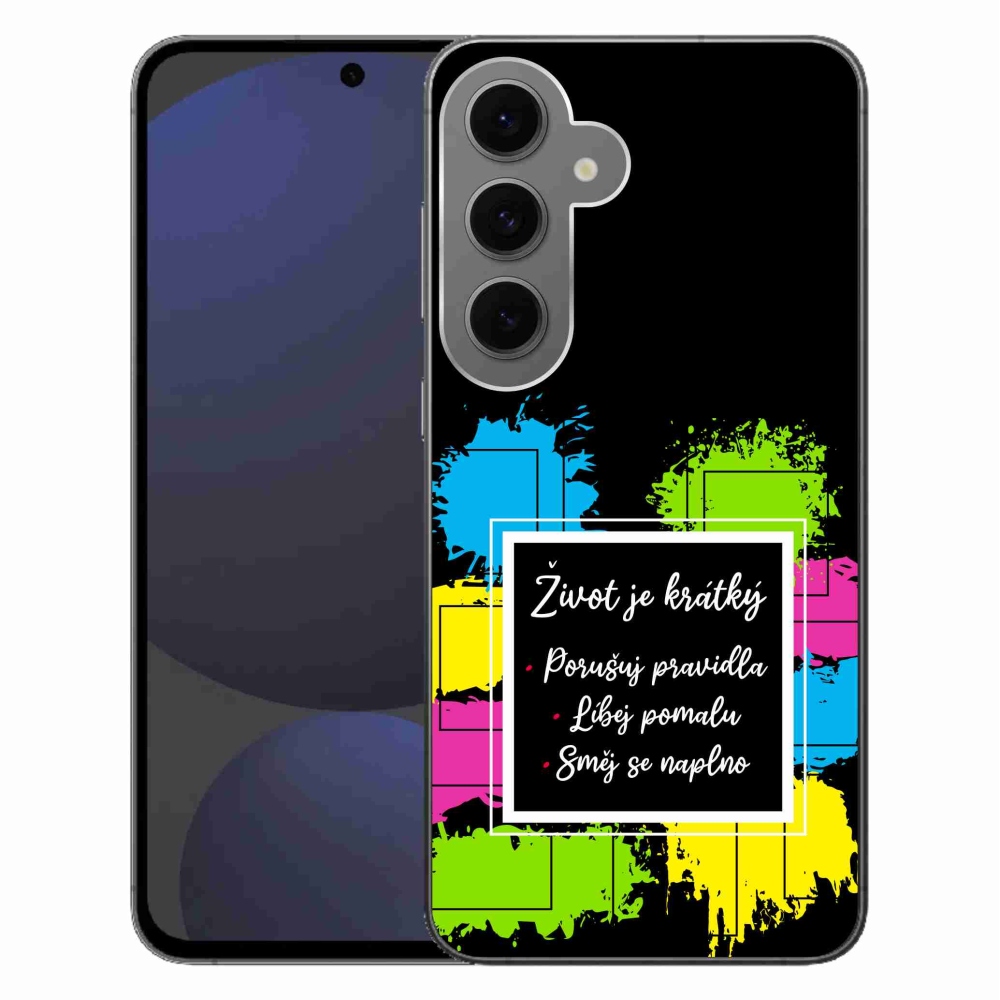 Gél borítás mmCase Samsung Galaxy S24 FE - idézem 5 fekete háttér