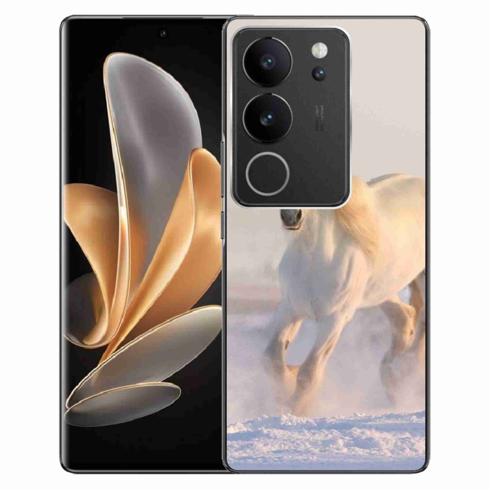 Gél tok mmCase a Vivo V29 5G számára - ló a hóban