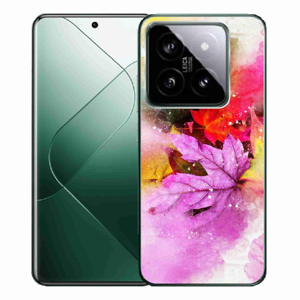 Gél borítás mmCase a Xiaomi 14 Pro-hoz - színes levelek