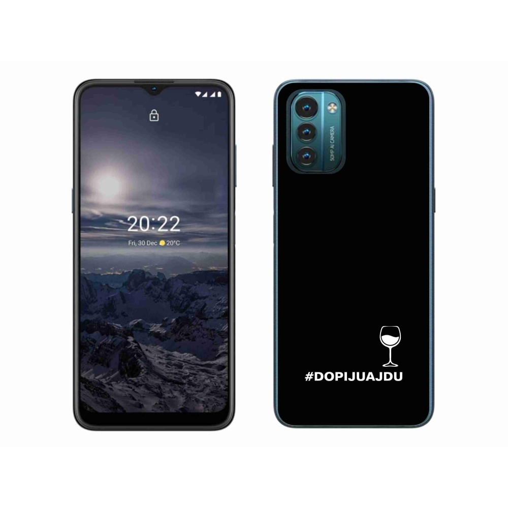Zselés borítás mmCase a Nokia G11/G21 készülékhez - bor motívum fekete háttérrel