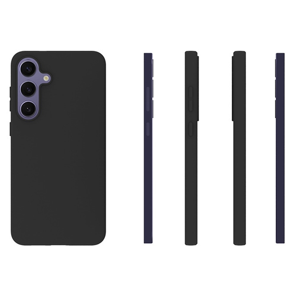 Matt zselés tok Samsung Galaxy S25+ készülékhez - fekete