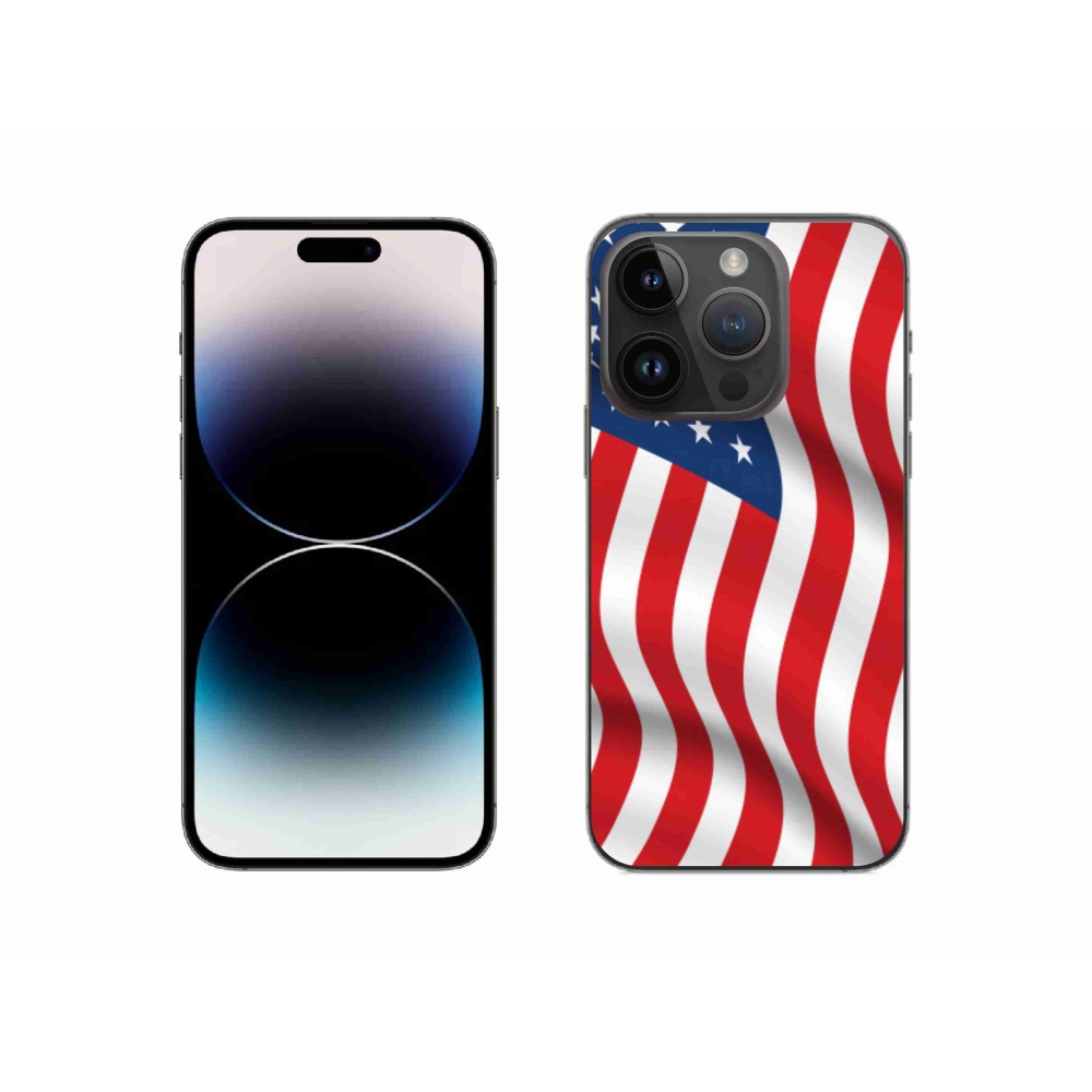 Zselés borítás mmCase iPhone 14 Pro 6.1 - amerikai zászlóhoz