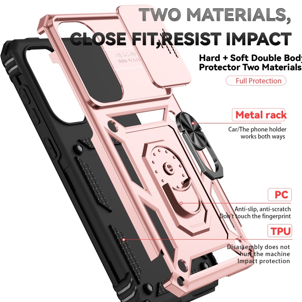 Gyűrűálló borítás Samsung Galaxy A36 5G készülékhez - rózsa arany