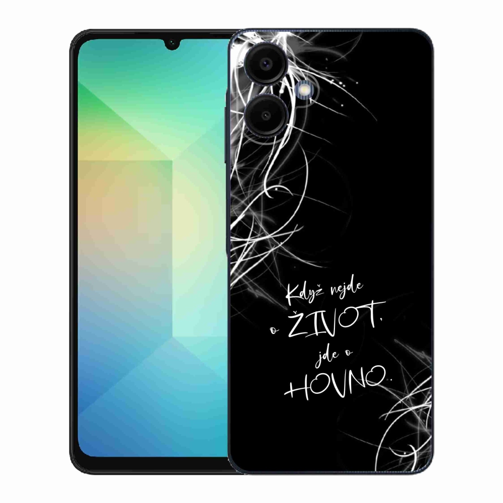 Gél borító mmCase Samsung Galaxy A06 4G - vicces szöveg 16 fekete háttér