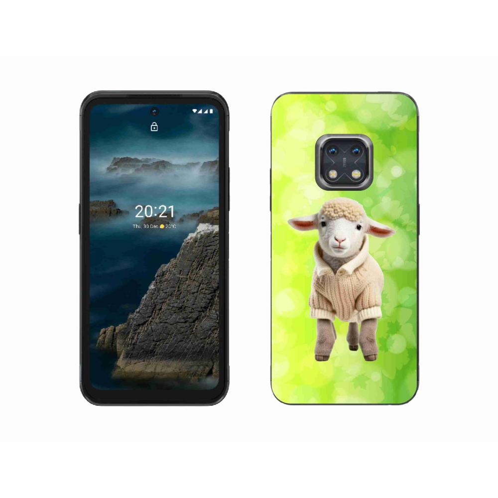 Zselés borítás mmCase a Nokia XR20 készülékhez - bárányhús pulóverben