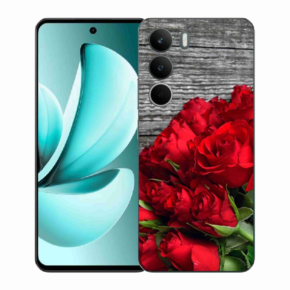 Gél borítás mmCase a Realme C71 készülékhez - piros rózsa