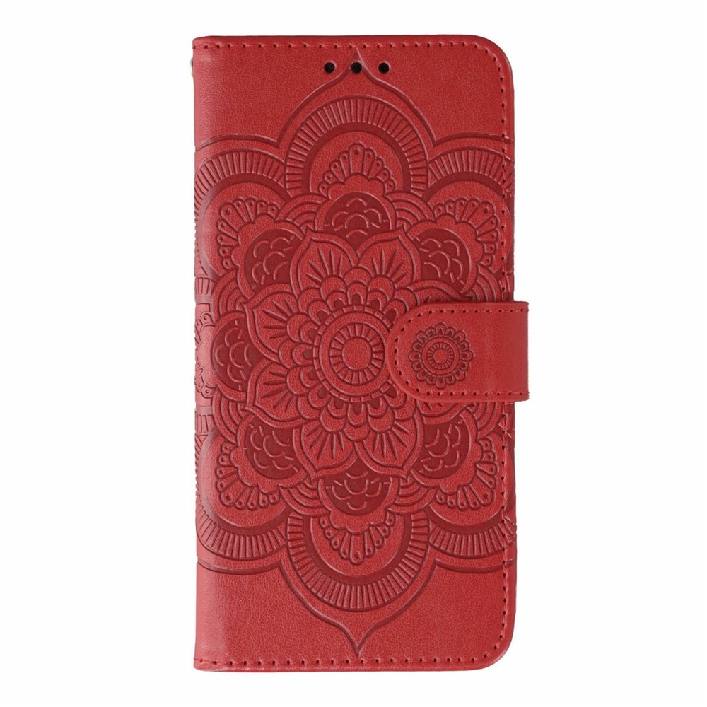 Mandala könyv tok a Xiaomi Redmi 15 5G-hez - piros