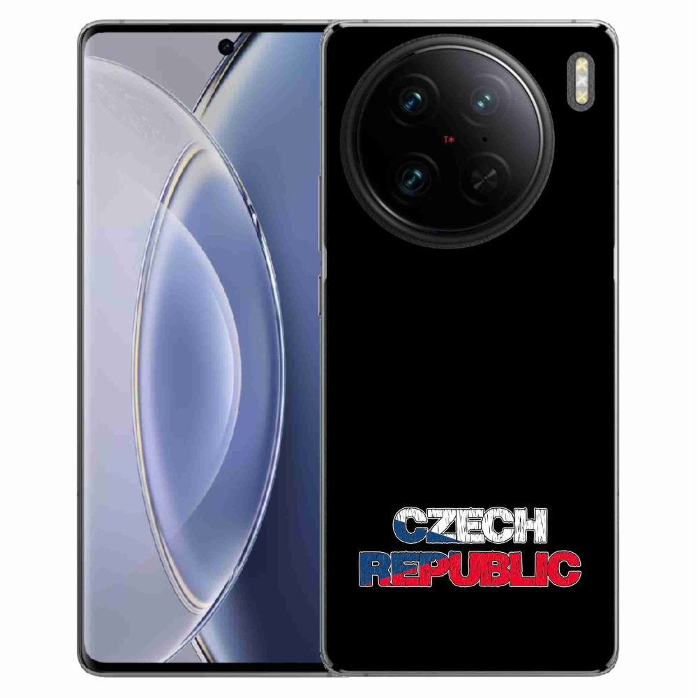 Gél borítás mmCase a Vivo X90 Pro készülékhez - Csehország fekete háttér