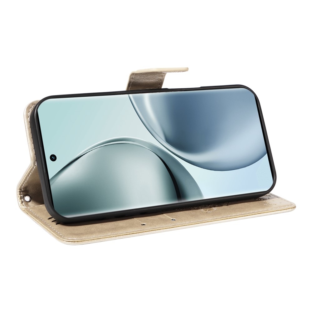 Fák könyvtáska a Realme 14 Pro 5G-hez - arany színben