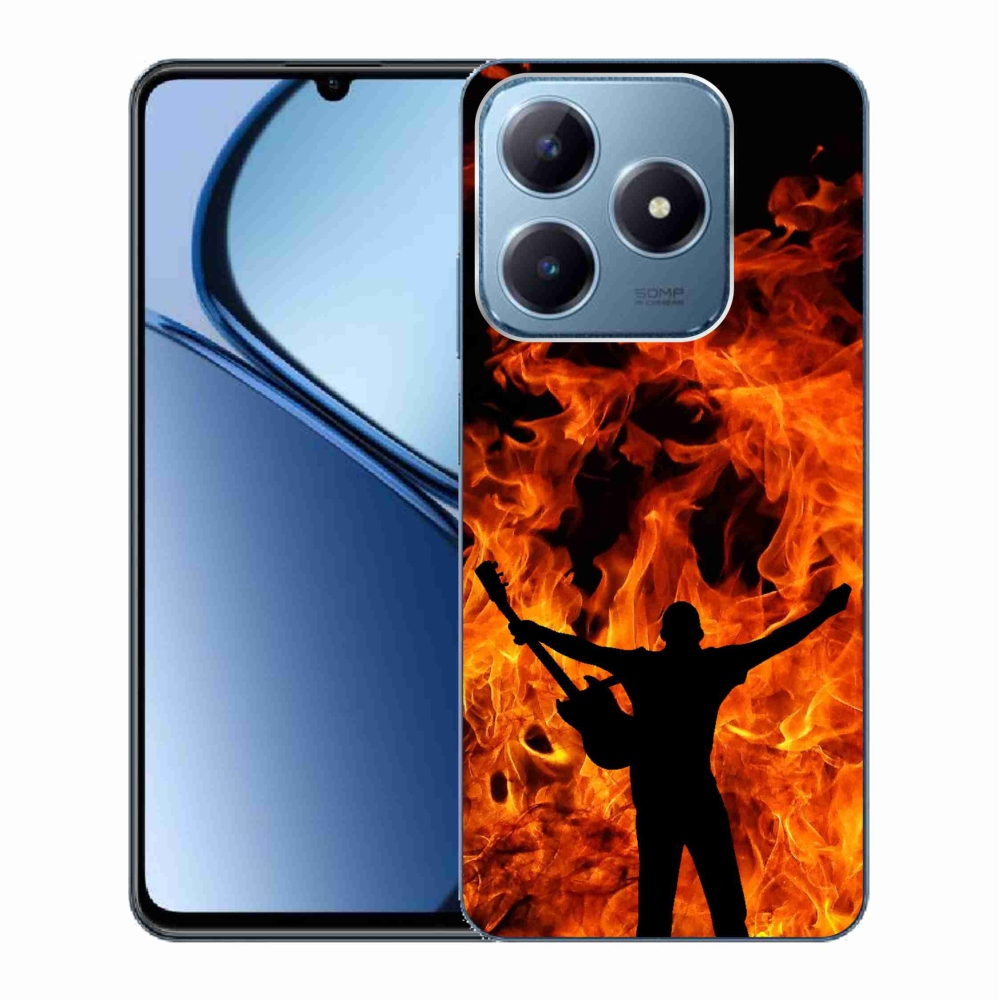 Gél borítás mmCase a Realme C63-hoz - zenész és tűz