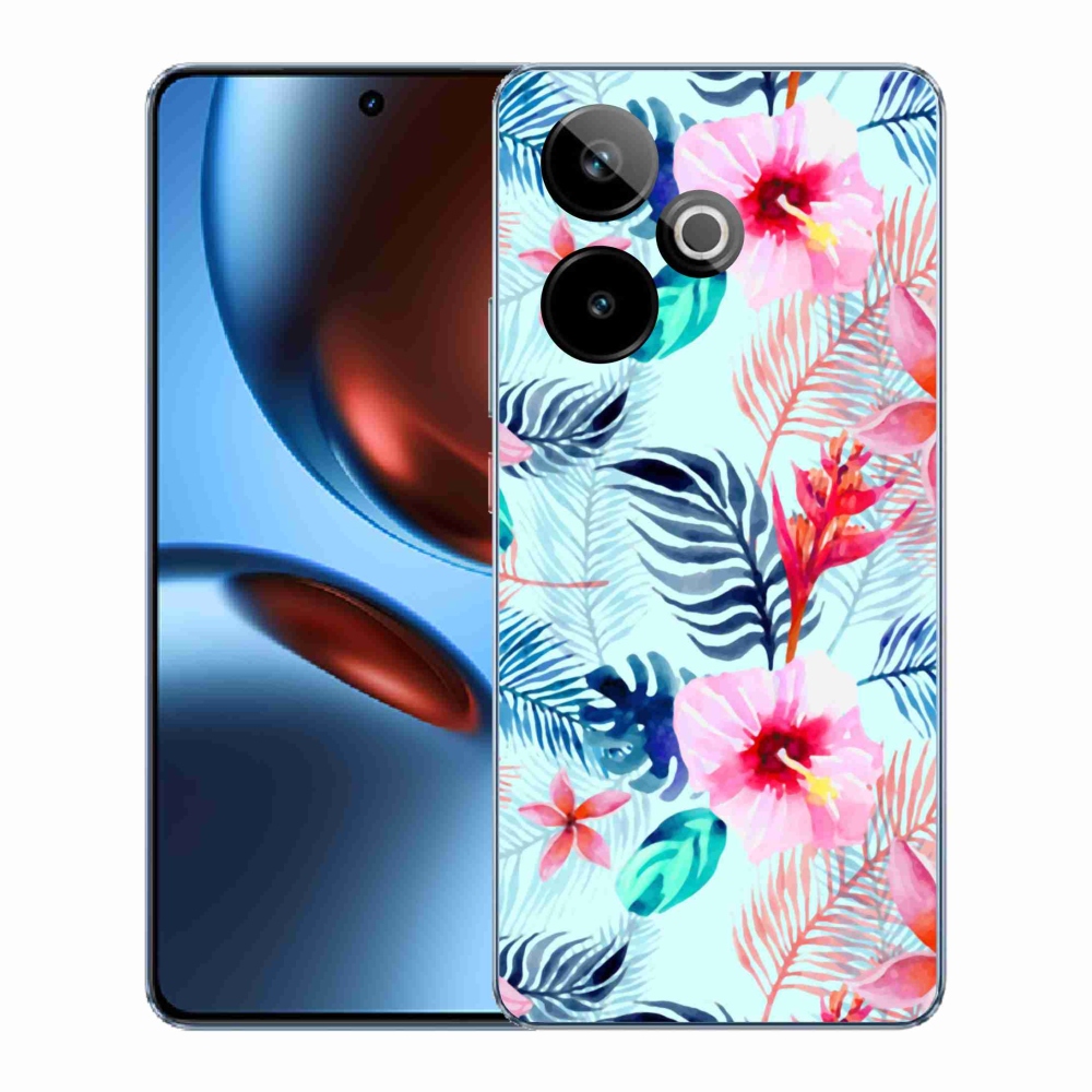 Gél borítás mmCase a Realme GT 7 5G/GT 7T 5G számára - virágok