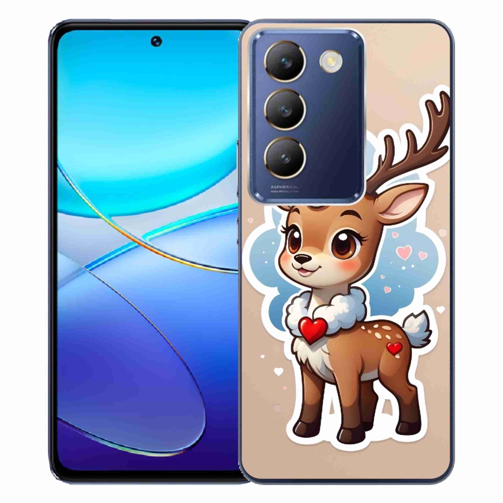 Zselés borítás mmCase a Vivo V40 SE 4G/5G készülékhez - rajzfilm rénszarvas