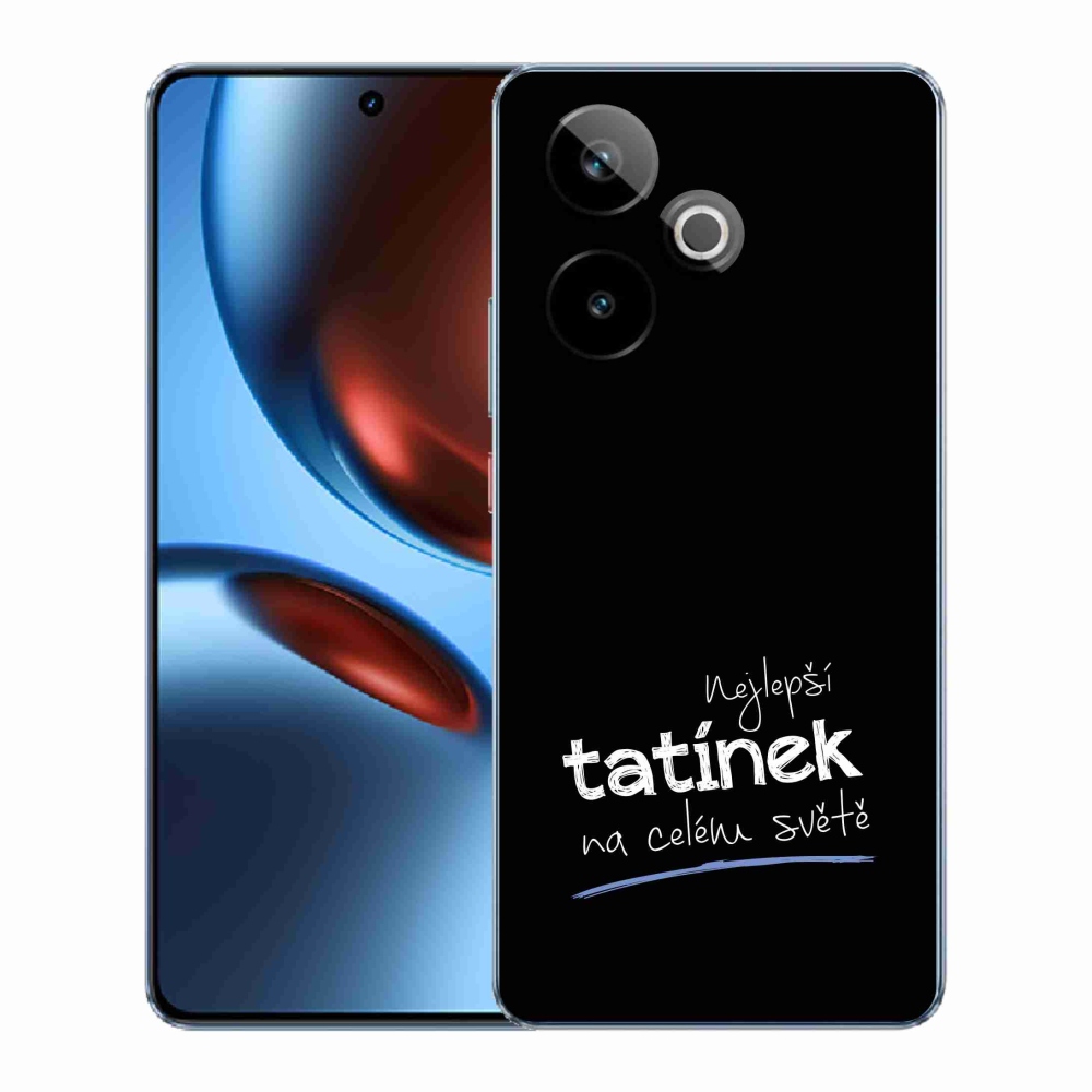 Rugalmas mmCase zselés tok képpel a Realme GT 7 5G/GT 7T 5G-n - Best Daddy 4 fekete háttérrel