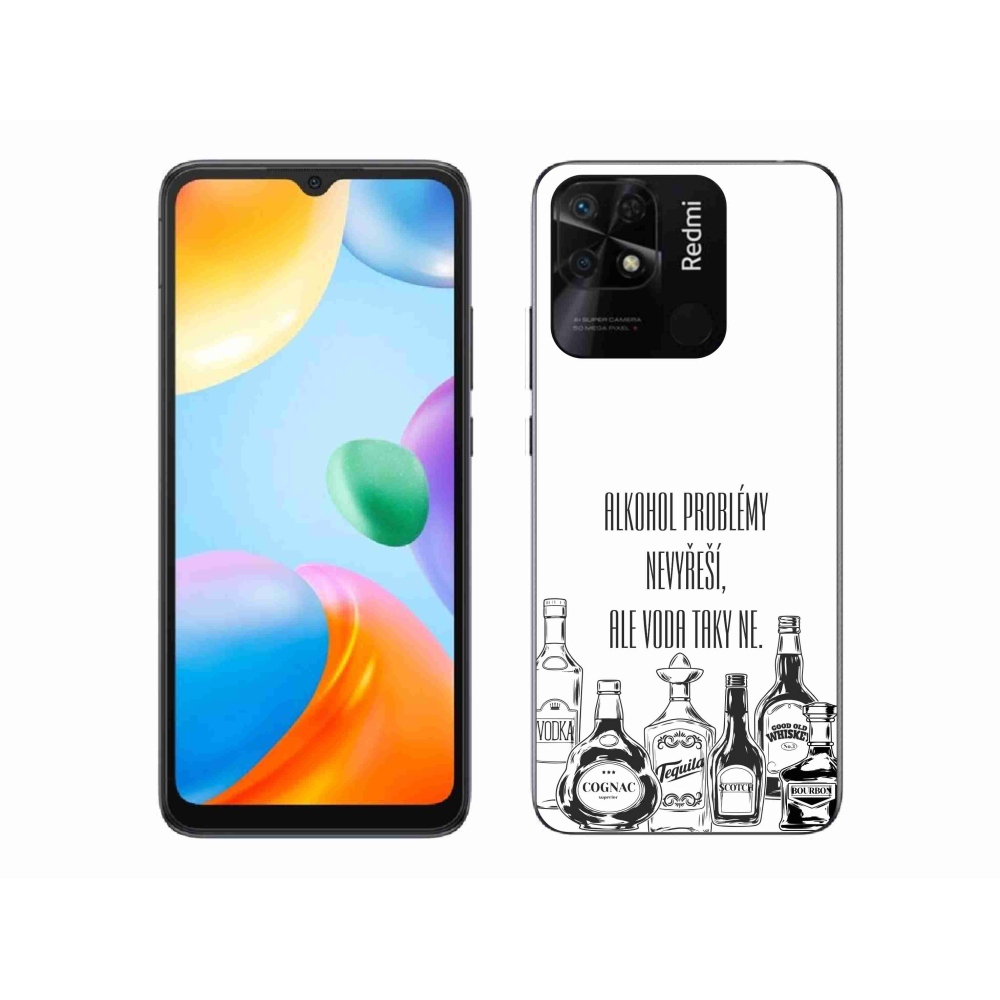 Gél borító mmCase a Xiaomi Redmi 10C-hez - vicces szöveg fehér háttérrel