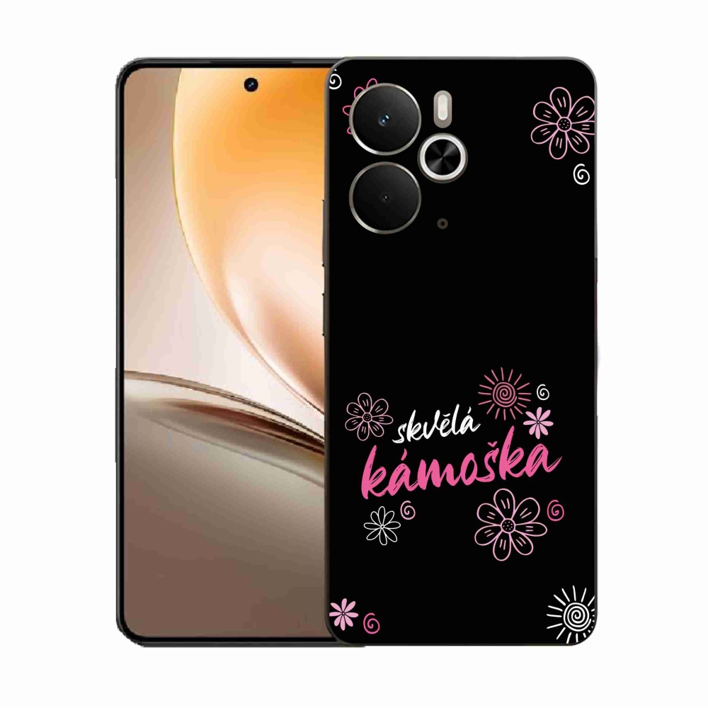 Gél borító mmCase a Realme 14 5G/14T 5G-n - nagyszerű haver fekete háttérrel