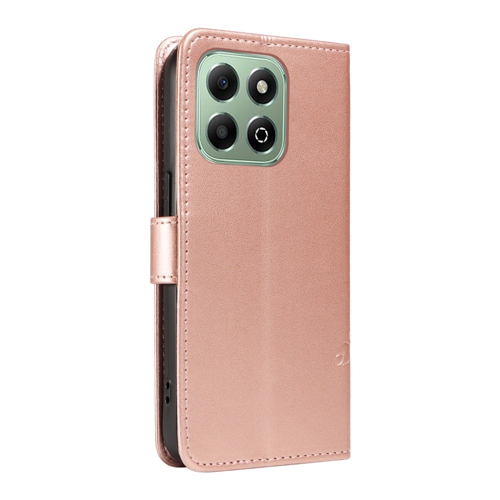 Virágos könyv tok a Honor X6b készülékhez - rózsaarany