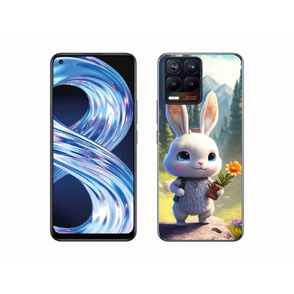 Gél borító mmCase a Realme 8 4G-n - aranyos nyuszi