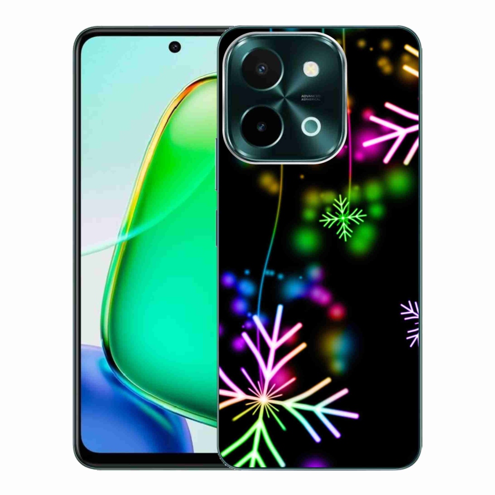 Gél borítás mmCase a Vivo Y28-hoz - színes pelyhekkel