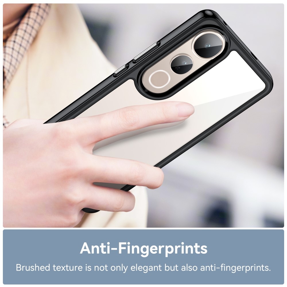 Gél tok fix hátlappal a Vivo V50 Lite 4G/5G készülékhez - fekete