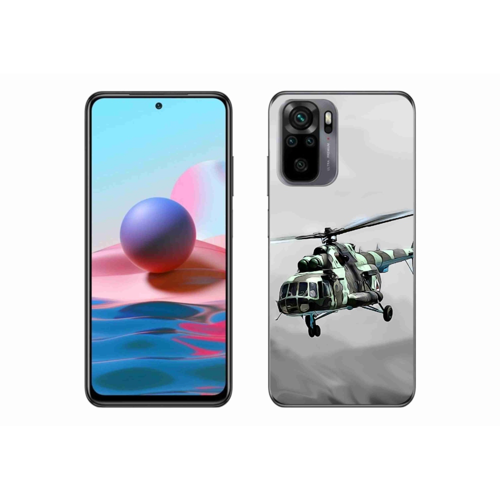 Gél borítás mmCase a Xiaomi Redmi Note 10S-hez - katonai helikopter