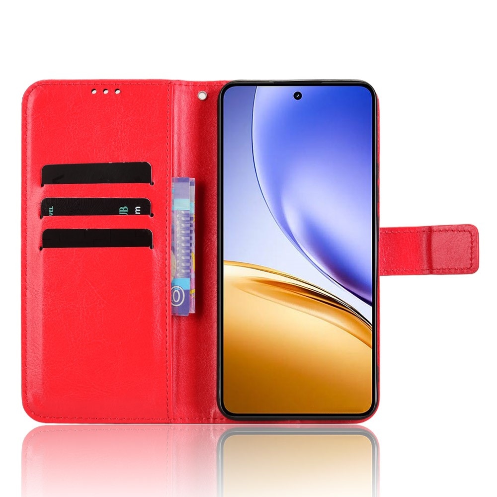 Őrült könyvtáska a Realme 14 5G/14T 5G számára - piros