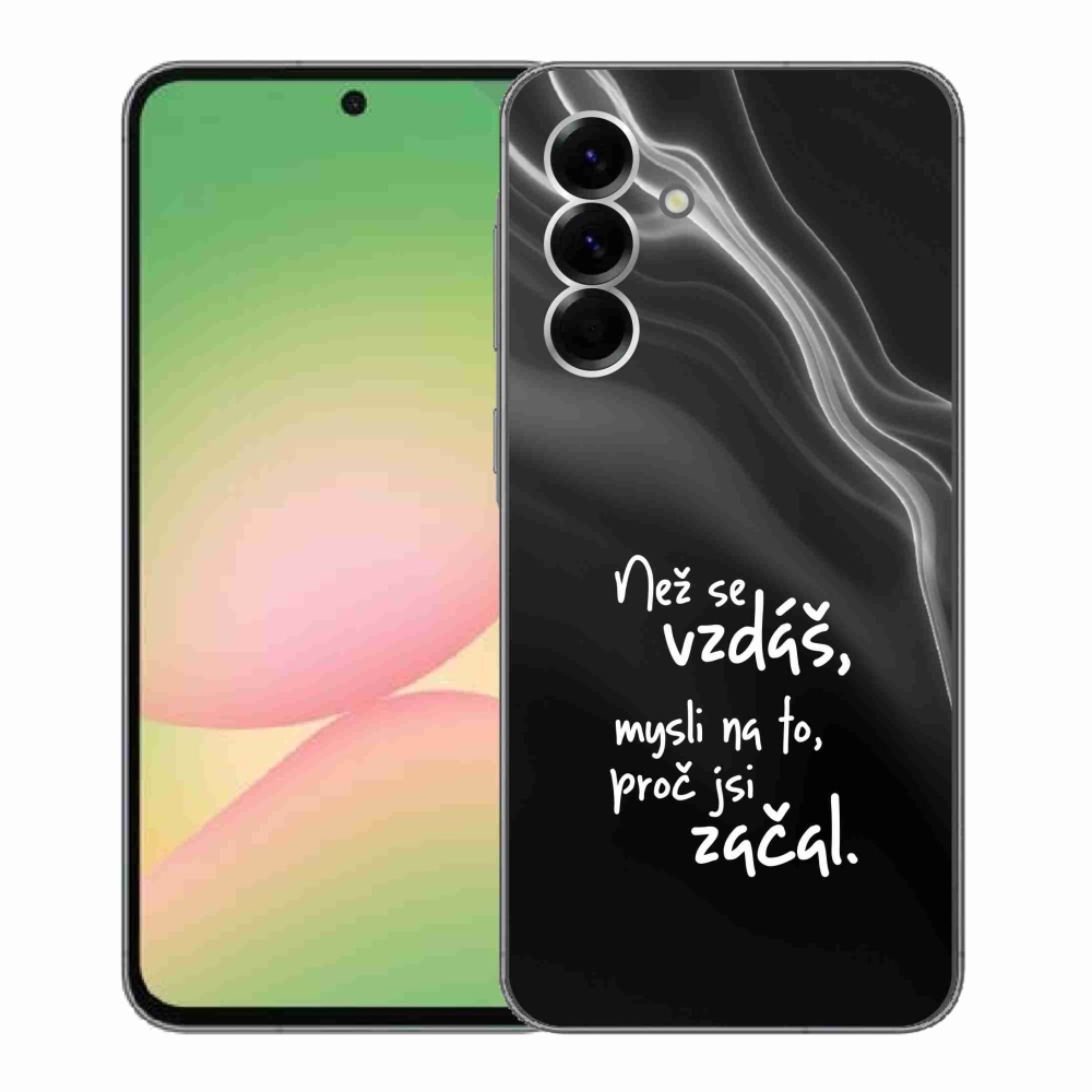 Gél borítás mmCase Samsung Galaxy A56 5G - idézet 2 fekete háttér