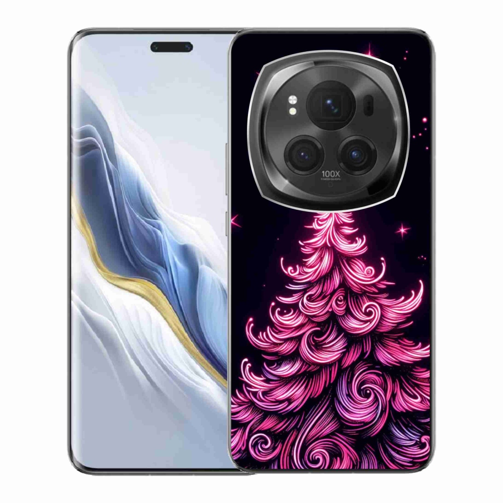 Gél borítás mmCase a Honor Magic 6 Pro 5G számára - neon karácsonyfa 2
