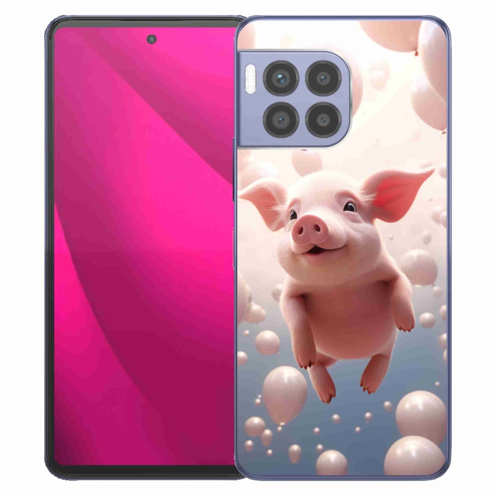 Zselés borítás mmCase a T-Mobile T Phone 2 Pro készülékhez - malacka lufikkal