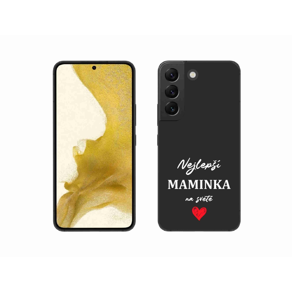 Gél borító mmCase Samsung Galaxy S22 5G - legjobb anya 1 fekete háttérrel