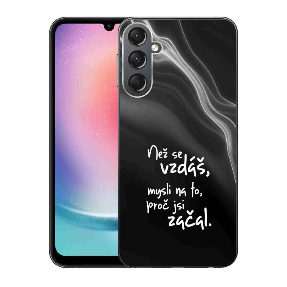 Gél borítás mmCase Samsung Galaxy A24 - idézet 2 fekete háttér