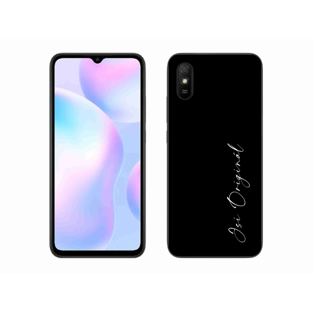 Gél borító mmCase a Xiaomi Redmi 9AT - te vagy az eredeti fekete háttérrel