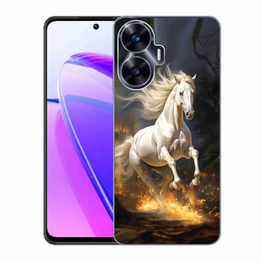 Zselés borítás mmCase a Realme C55 készülékhez - fehér ló 2