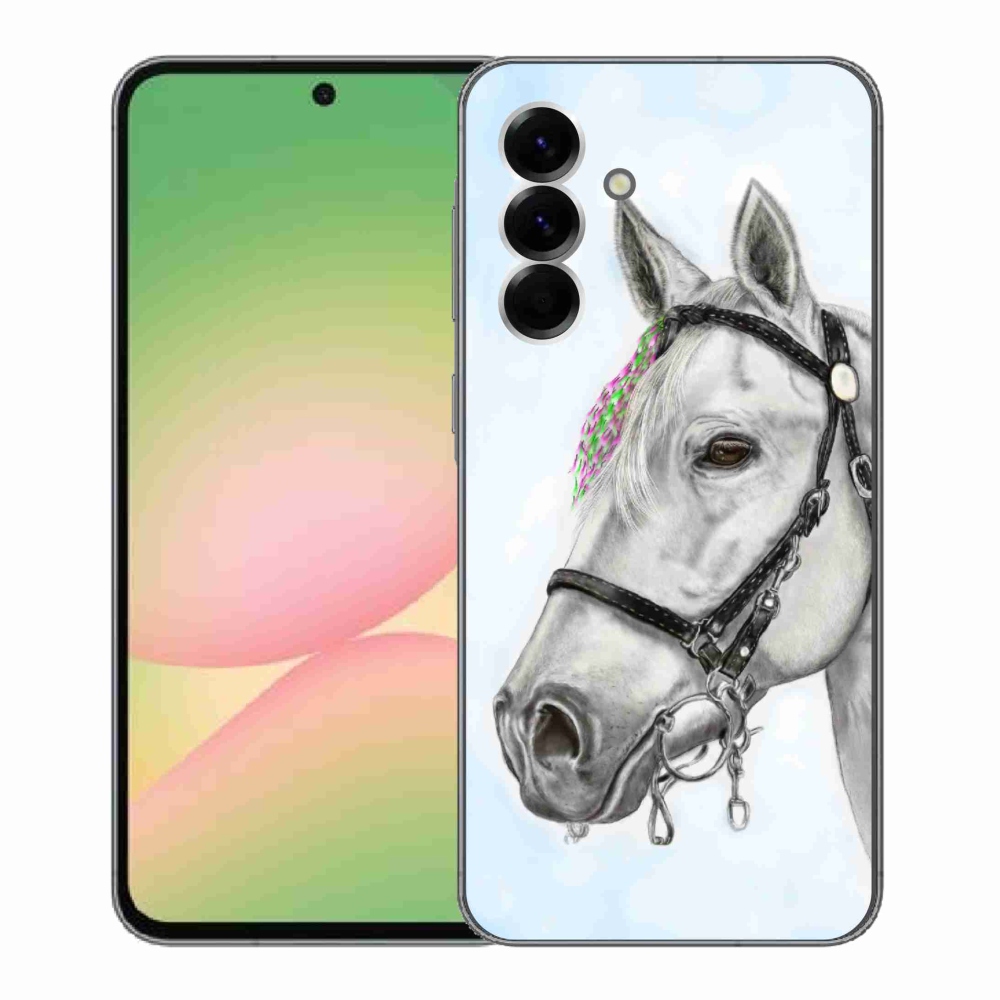 Zselés borítás mmCase Samsung Galaxy A56 5G - fehér ló 1