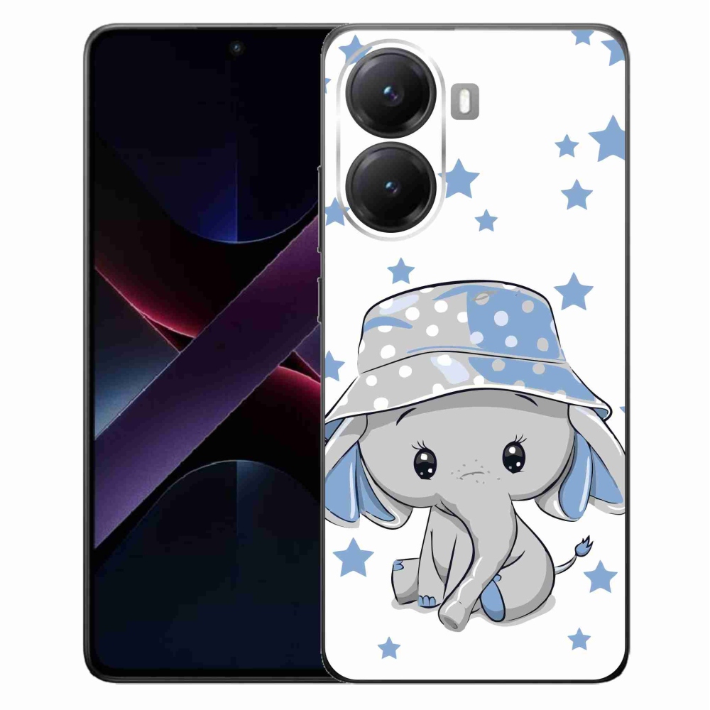 Gél borítás mmCase a Xiaomi Poco X7 Pro 5G-hez - kék elefánt