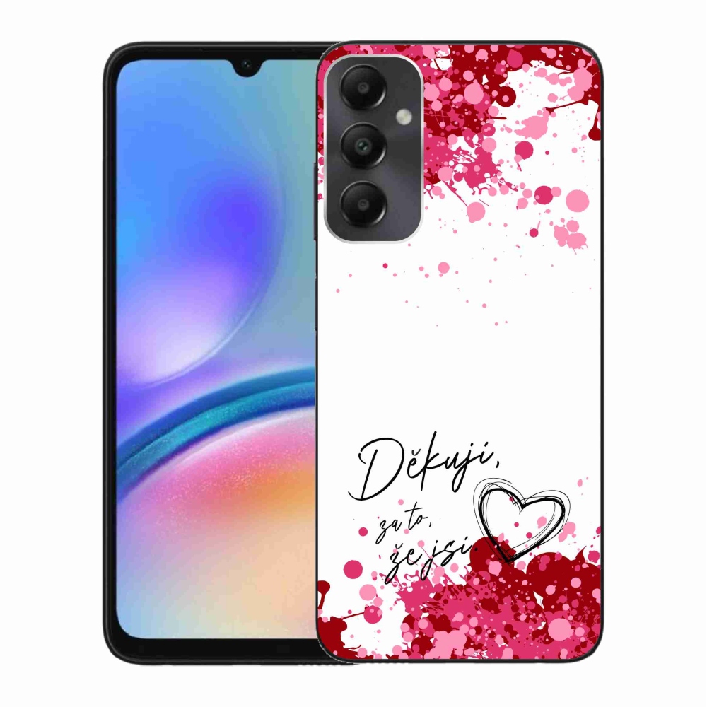 Gél borítás mmCase Samsung Galaxy A05s készülékhez - text in love 2 fehér háttér